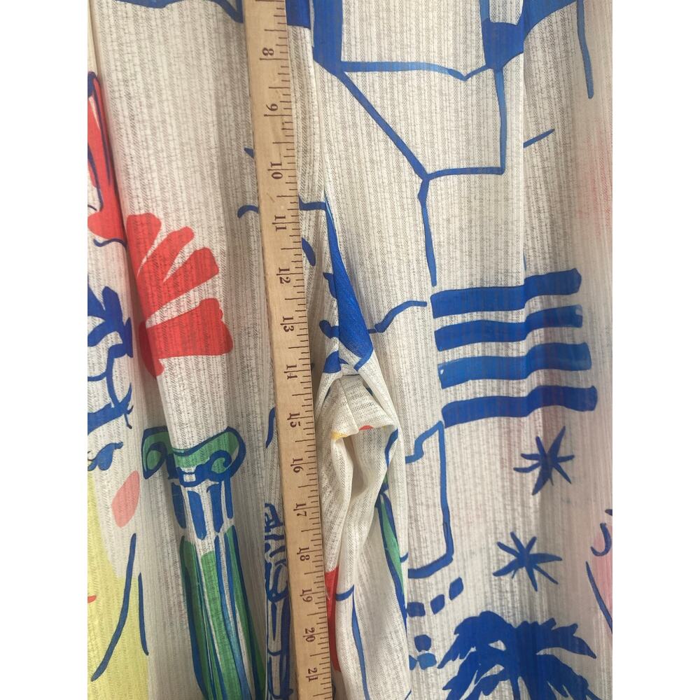 Fashion Nova Walking On Sea Shells Wide Leg Pants 1X Multicolored Resort Beach - Picture 8 of 12